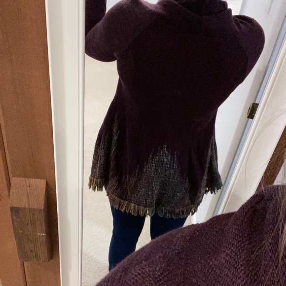Anthropologie Moth Maroon Cardigan XSP - Picture 4 of 11